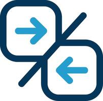 Compare arrow Line Blue Two Color Icon vector