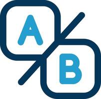 Compare ab Line Blue Two Color Icon vector