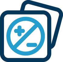 Image brightness Line Blue Two Color Icon vector