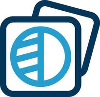 Image shadows Line Blue Two Color Icon vector
