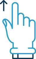 Swipe Up Line Blue Two Color Icon vector