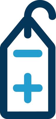Add tag Line Blue Two Color Icon