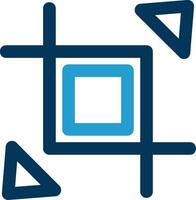 Expand crop resize Line Blue Two Color Icon vector
