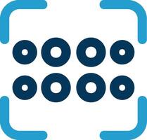 Reorder dots horizontal Line Blue Two Color Icon vector