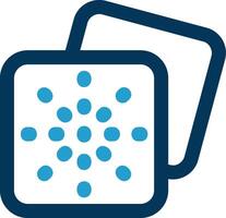 Grid dots Line Blue Two Color Icon vector