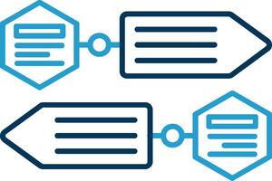 Infographic elements Line Blue Two Color Icon vector