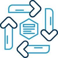 Infographic elements Line Blue Two Color Icon vector