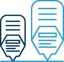 Infographic elements Line Blue Two Color Icon vector