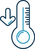 Low temperature Line Blue Two Color Icon vector