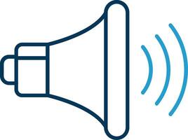 volume up Line Blue Two Color Icon vector