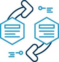 Infographic elements Line Blue Two Color Icon vector