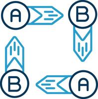 Infographic elements Line Blue Two Color Icon vector