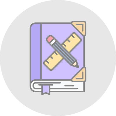 Art book Line Filled Light Circle Icon