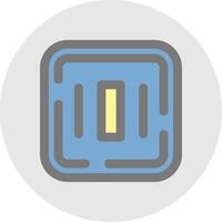 Center alignment Line Filled Light Circle Icon vector