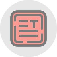 Align text Line Filled Light Circle Icon vector