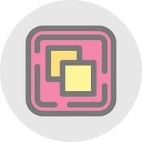 Drag and drop Line Filled Light Circle Icon vector