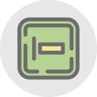 Left allignment Line Filled Light Circle Icon vector