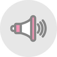 Volume up Line Filled Light Circle Icon vector
