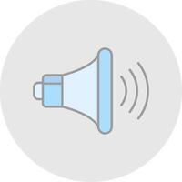 volume up Line Filled Light Circle Icon vector