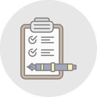 Check list Line Filled Light Circle Icon vector