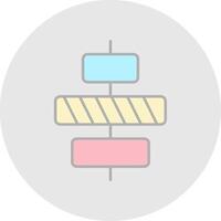 Center alignment Line Filled Light Circle Icon vector