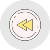 Fast forward Line Filled Light Circle Icon vector