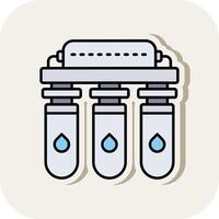 Water purifier Line Filled White Shadow Icon vector