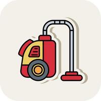 Vacuum cleaner Line Filled White Shadow Icon vector