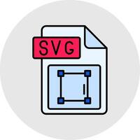 svg archivo formato línea lleno ligero circulo icono vector