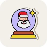Jingle bell Line Filled White Shadow Icon vector