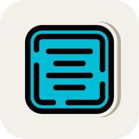 Center alignment Line Filled White Shadow Icon vector