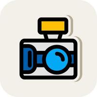 Photo capture Line Filled White Shadow Icon vector