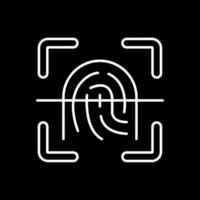 Finger print Line Inverted Icon vector