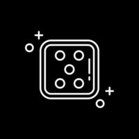 Dice five Line Inverted Icon vector