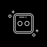 Dice two Line Inverted Icon vector