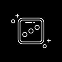 Dice three Line Inverted Icon vector