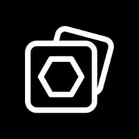 Polygon frame Line Inverted Icon vector