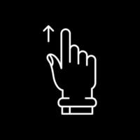 Swipe Up Line Inverted Icon vector