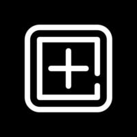 Add square Line Inverted Icon vector