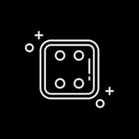 Dice four Line Inverted Icon vector