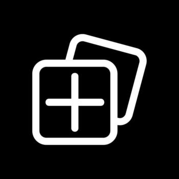 Add 1 Line Inverted Icon vector