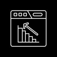 Bar chart Line Inverted Icon vector