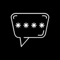 Chat box Line Inverted Icon vector