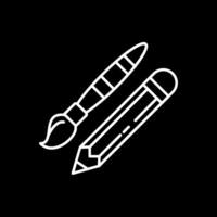 Drawing tools Line Inverted Icon vector