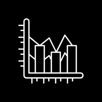 Bar chart Line Inverted Icon vector