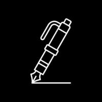 Fountain pen Line Inverted Icon vector