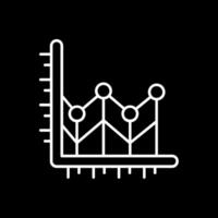 Line chart Line Inverted Icon vector