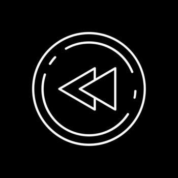 Fast forward Line Inverted Icon vector