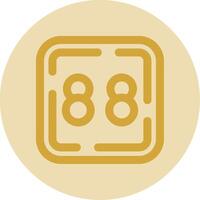 Eighty Eight Line Yellow Circle Icon vector