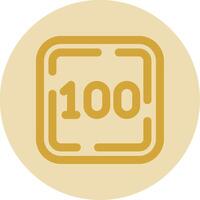 One Hundred Line Yellow Circle Icon vector